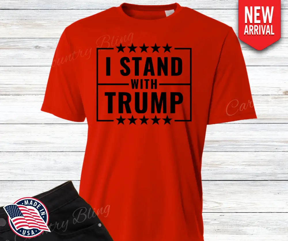 I Stand with Trump – Multi Small / Short / Red Shirt