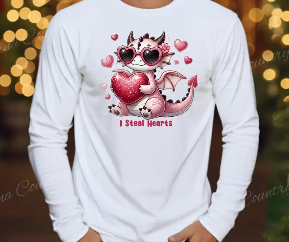 I Steal Hearts – Pink Shirt