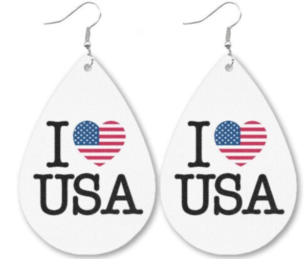 I Heart Usa Multi Earrings