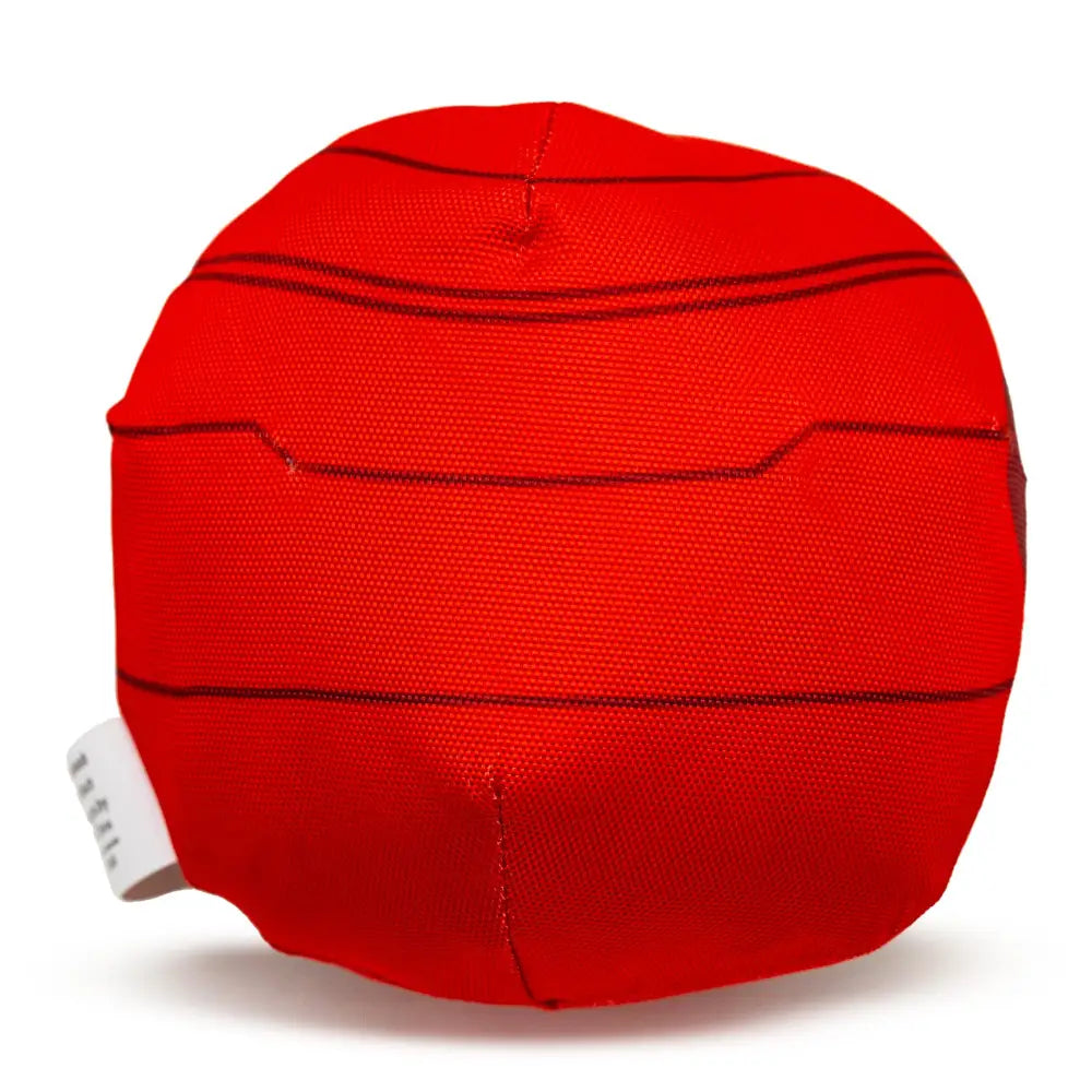 Dog Toy Ballistic Squeaker - Iron Man Face Red Dog Toy Squeaky Plush