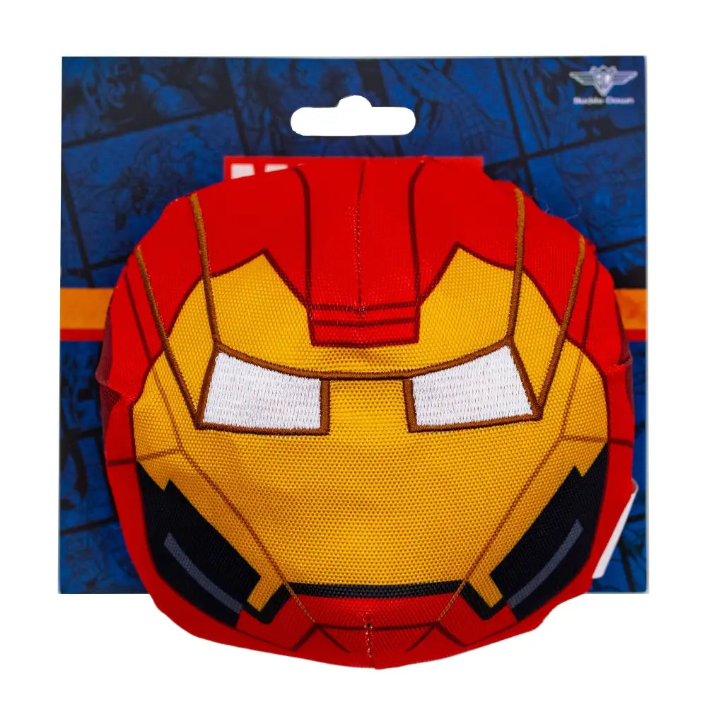 Dog Toy Ballistic Squeaker - Iron Man Face Red Dog Toy Squeaky Plush