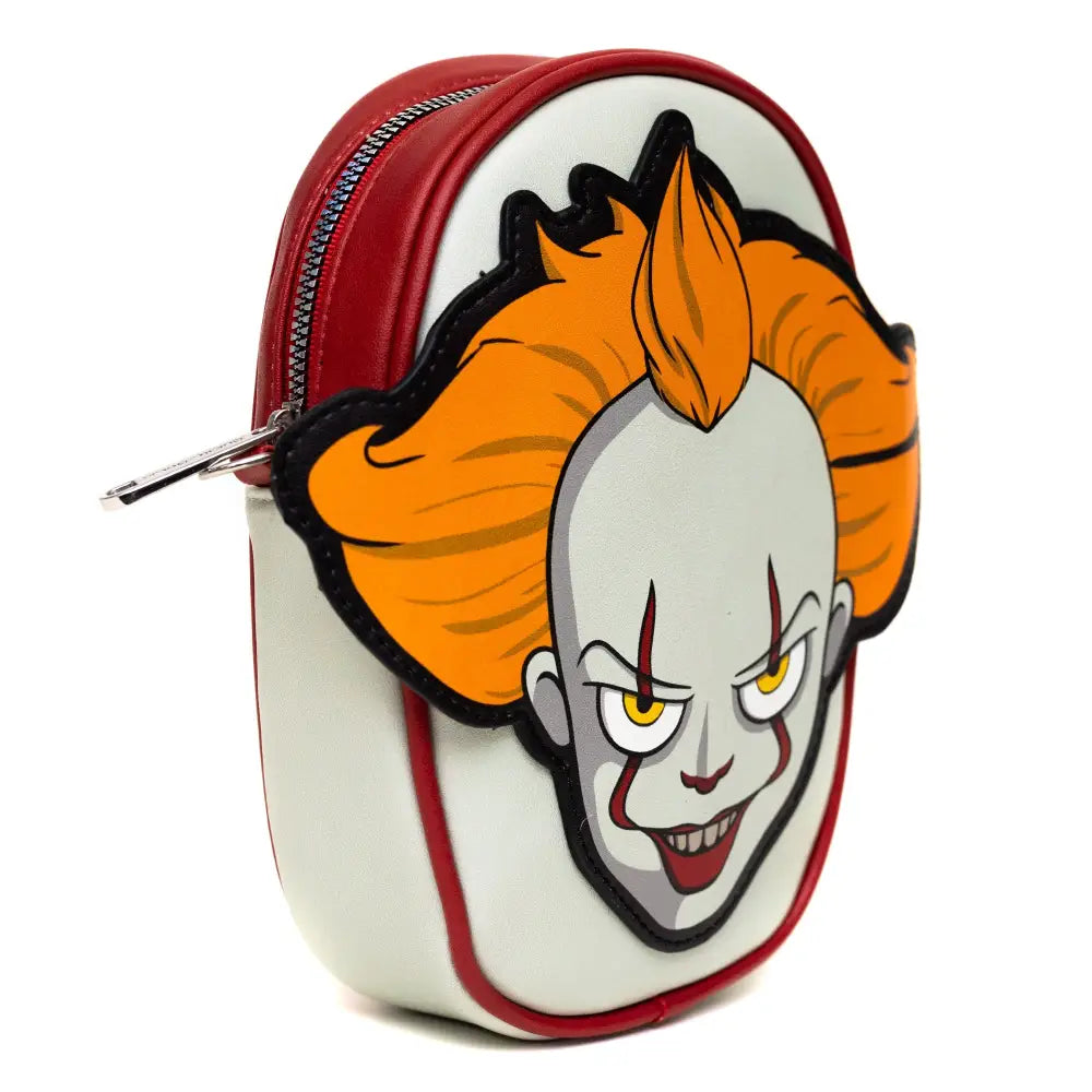 Warner Bros. Horror Movies Bag Cross Body It Pennywise Smiling Face Applique Vegan Leather Crossbody Bags