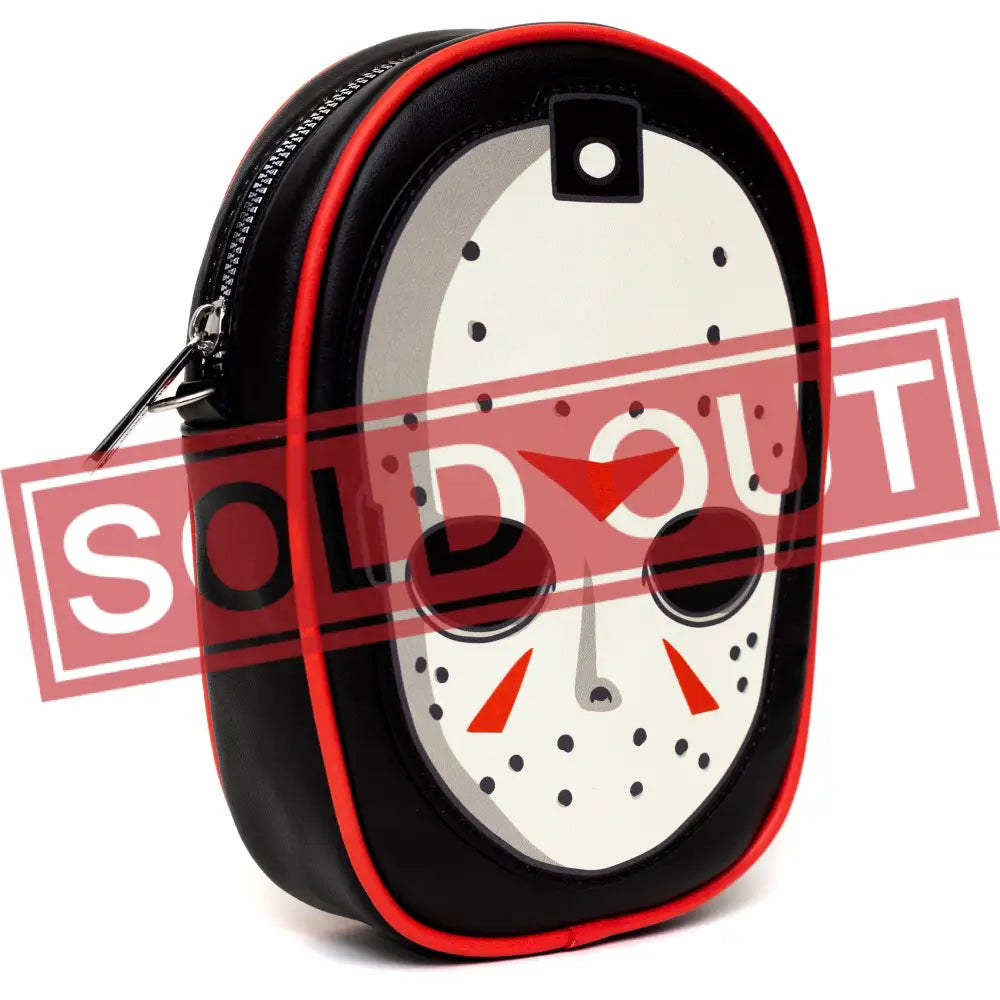 Warner Bros. Horror Movies Bag Cross Body Friday The 13th Jason Hockey Mask Applique Vegan Leather Crossbody Bags