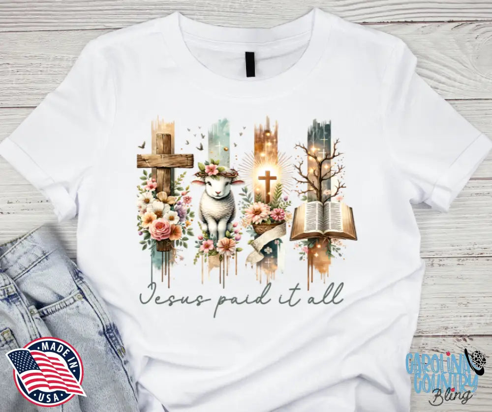 Jesus Paid It All – White Small / Short Shirt