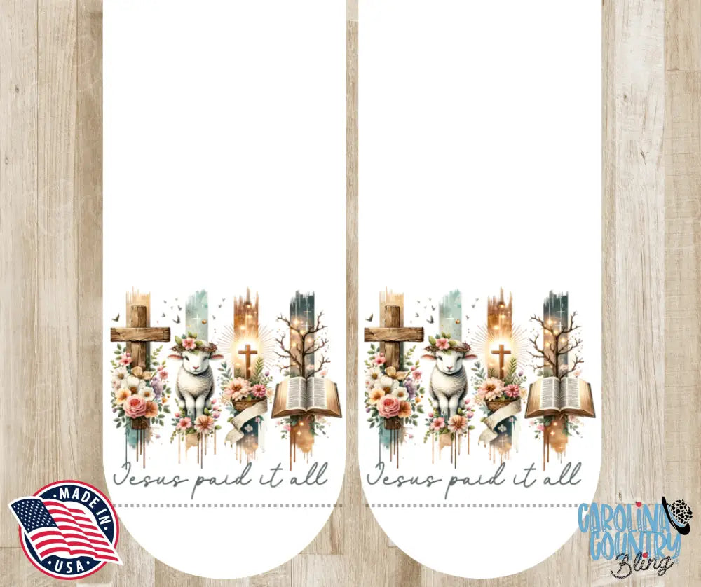 Jesus Paid It All – White Socks