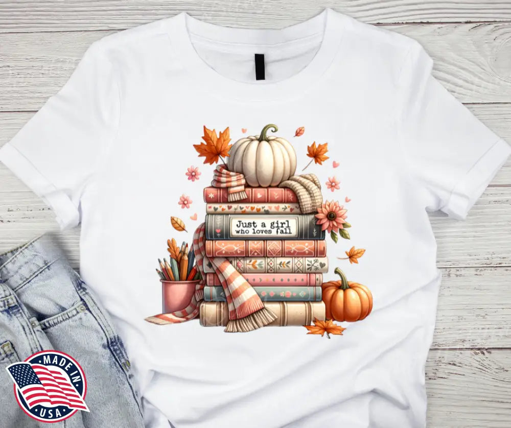 Just a Girl Who Loves Fall - Multi Small / Short Shirt