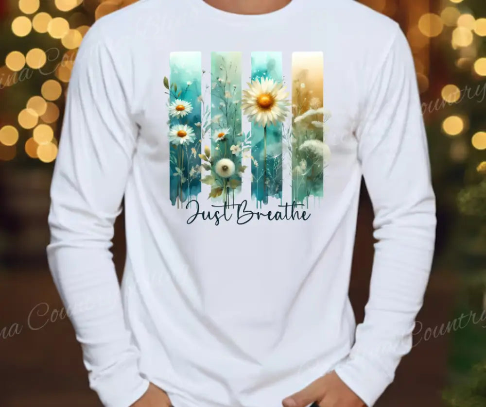 Just Breathe – White Small / Long Shirt
