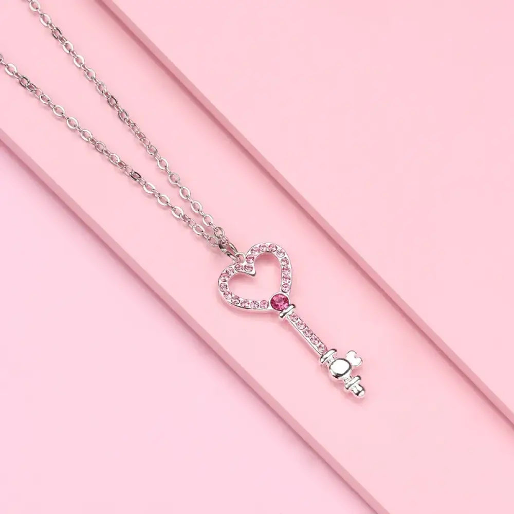 Key To My Heart – Pink Necklace
