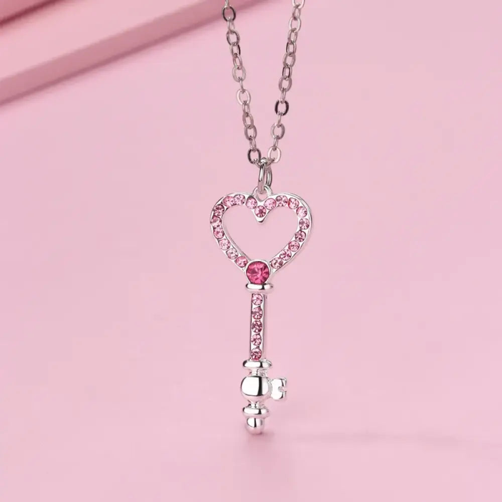 Key To My Heart – Pink Necklace