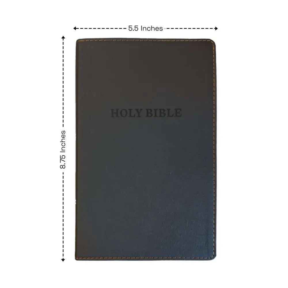 KJV Black Standard Size Deluxe Holy Bible Small Print