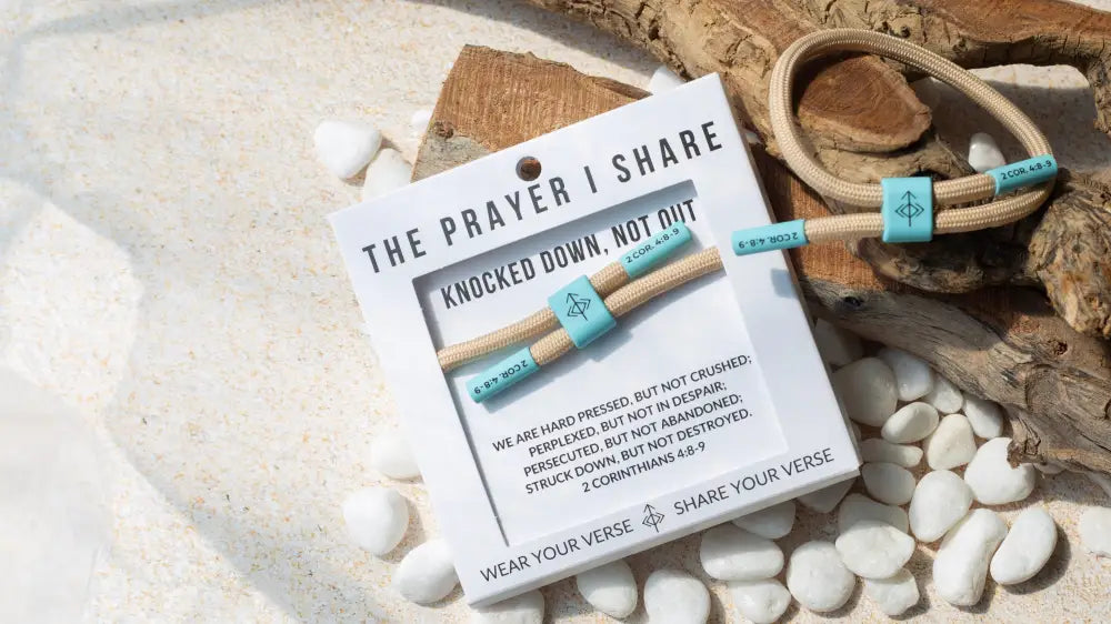 Knocked Down Not Out 2 Corinthians 4: 8-9 bracelet