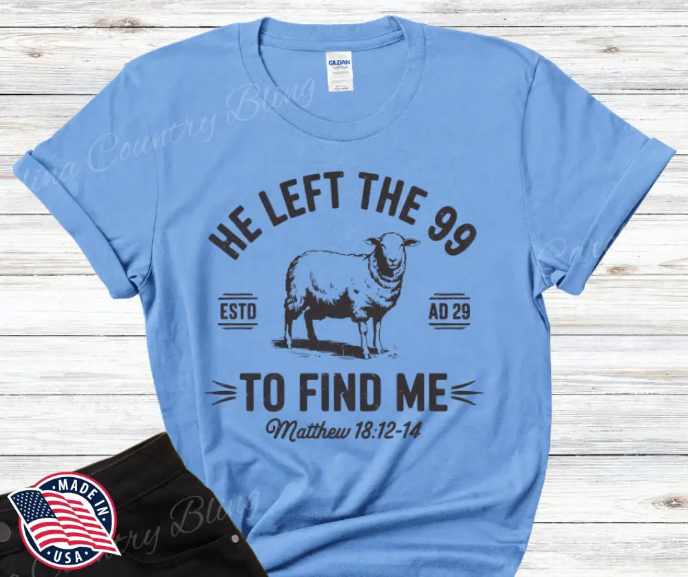 Left The 99 To Find Me – Multi Small / Blue Shirt
