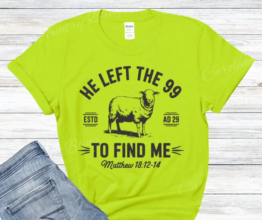 Left The 99 To Find Me – Multi Small / Green Shirt