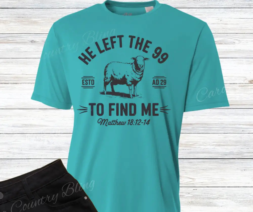 Left The 99 To Find Me – Multi Small / Teal Shirt