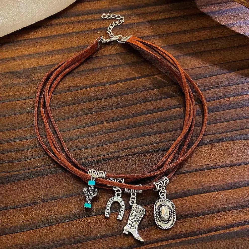 Little Bit of Country – Brown Necklace