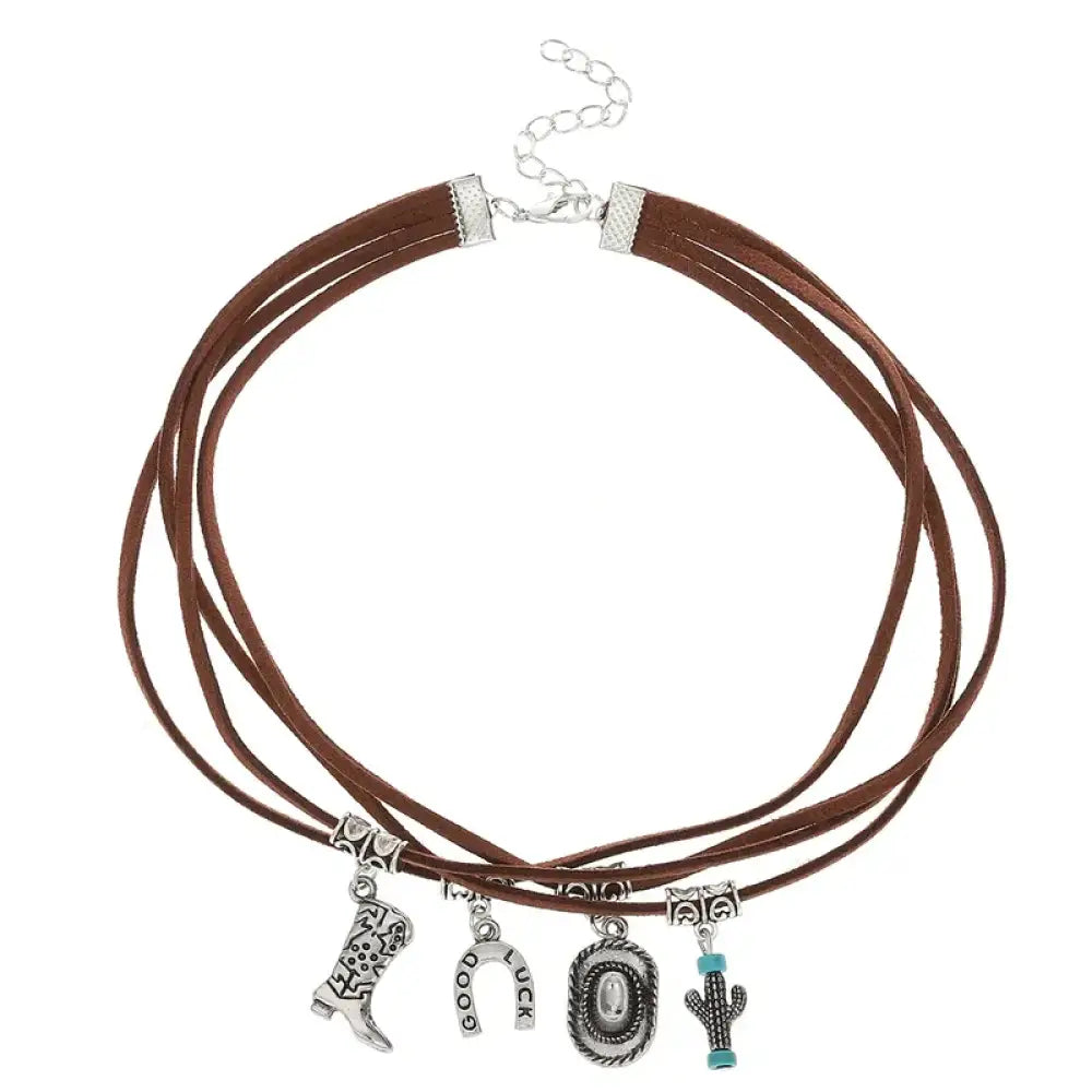 Little Bit of Country – Brown Necklace