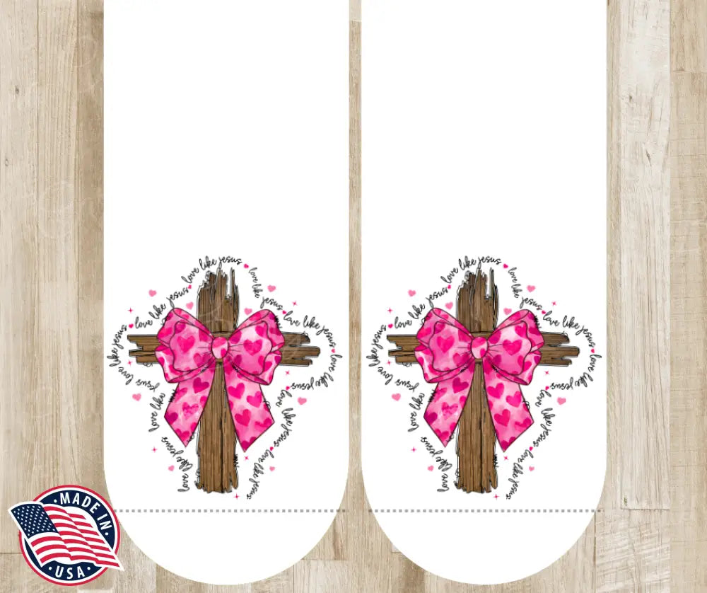 Love Like Jesus – White Socks