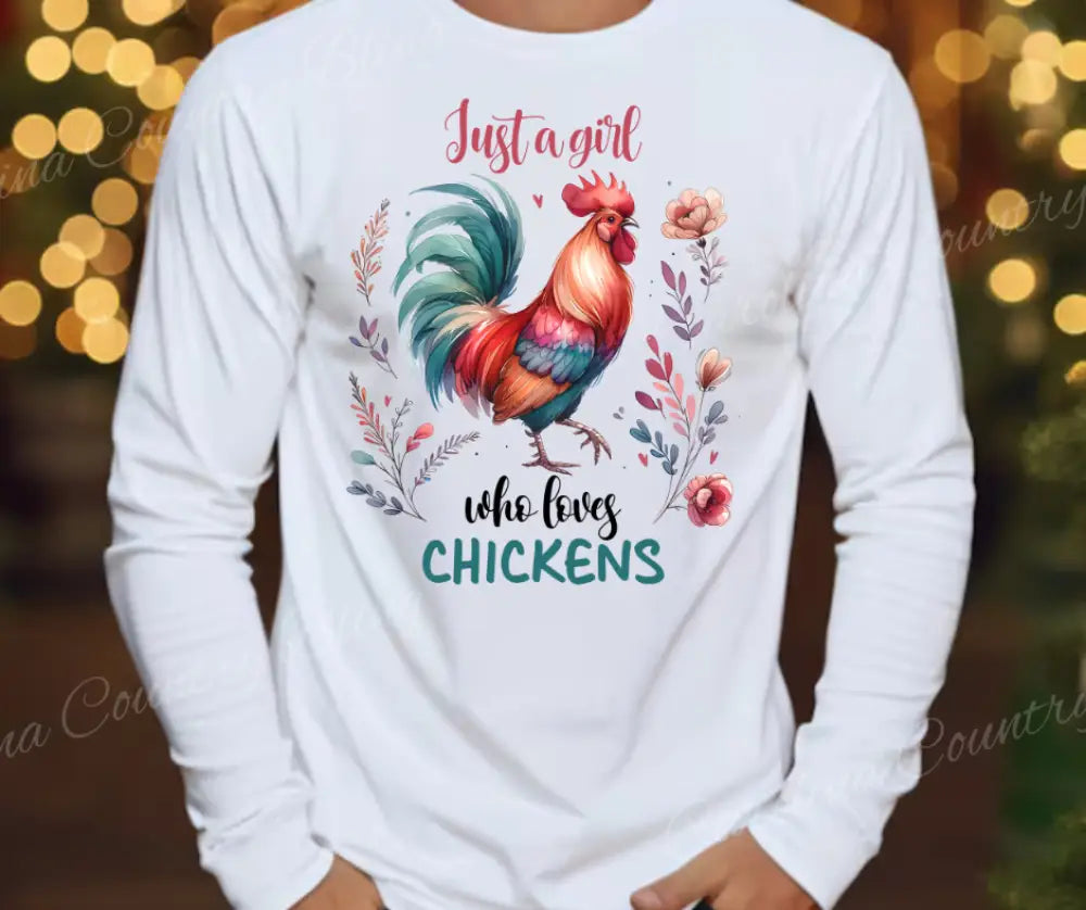 Loves Chickens – Multi Small / Long Shirt