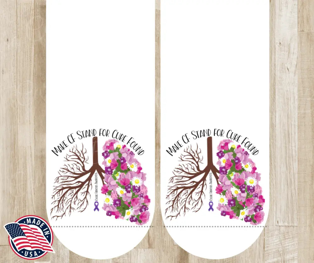 Make CF Stand for Cure Found – White Socks