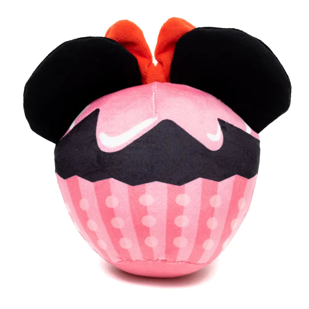 Dog Toy Squeaker Plush - Minnie Mouse Cupcake with Ears and Bow Dog Toy Squeaky Plush