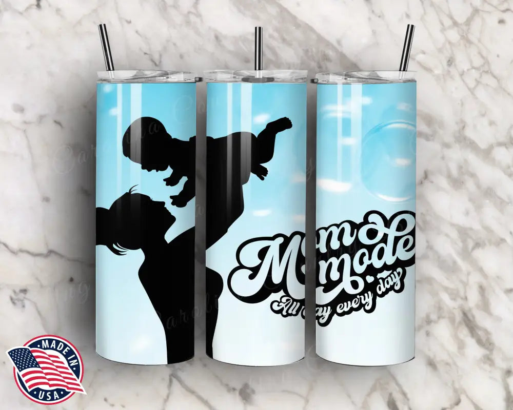 Mom Mode – Blue Tumbler