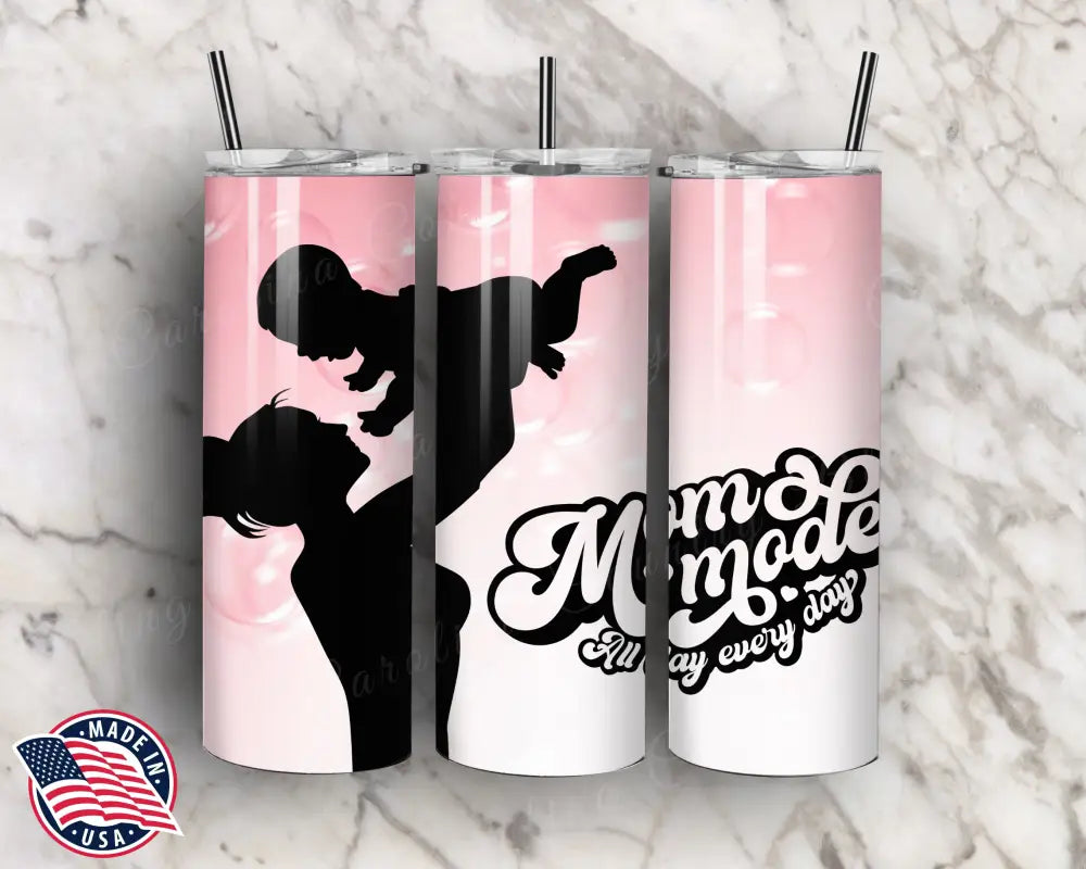 Mom Mode – Pink Tumbler