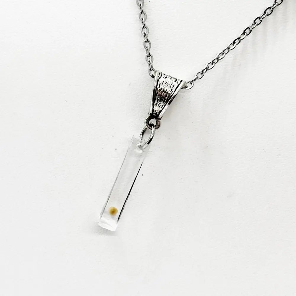Mustard Seed Faith Necklace Stainless Steel Link Chain Resin Bar Pendant Christian Jewelry Inspired By Matthew 17 20 By