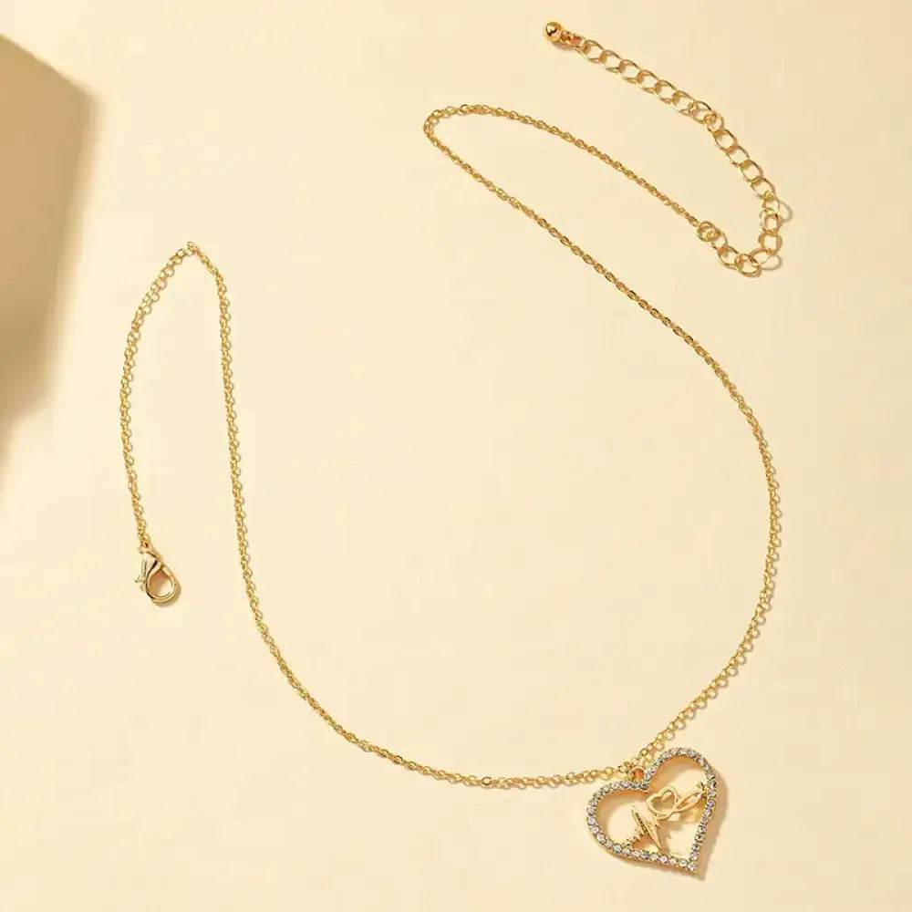 My Heart Beats Gold Necklace