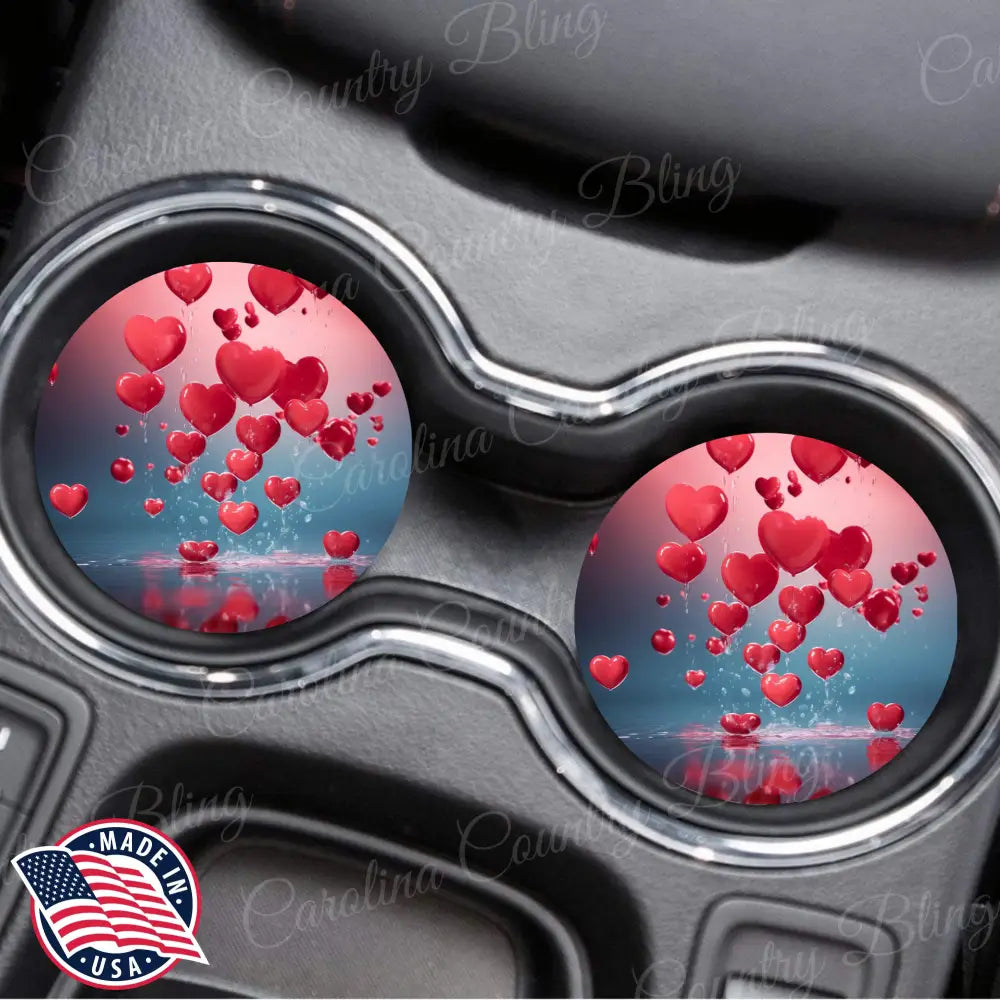 My Heart Floats Red Car Coaster