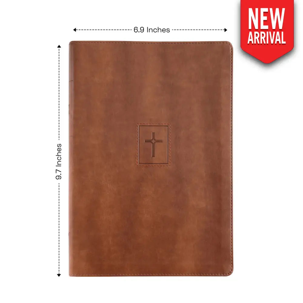 NIV Standard Size Thinline Holy Bible Large Print Brown Bible