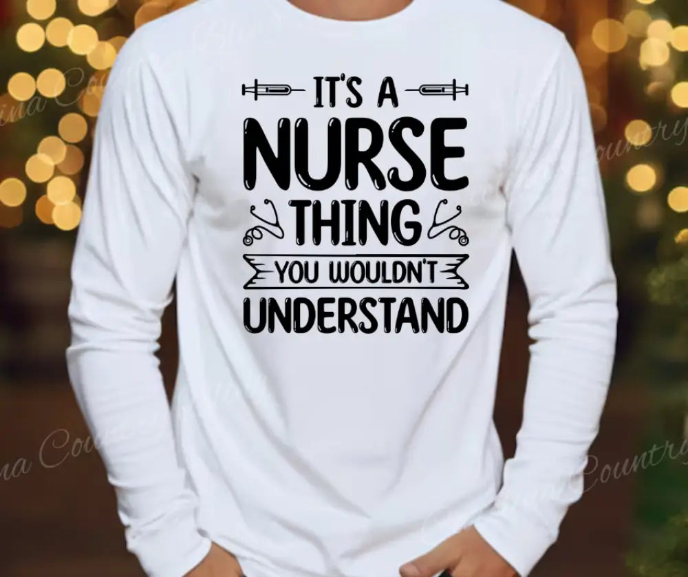 Nurse Thing – Multi Small / White Long Sleeve Shirt