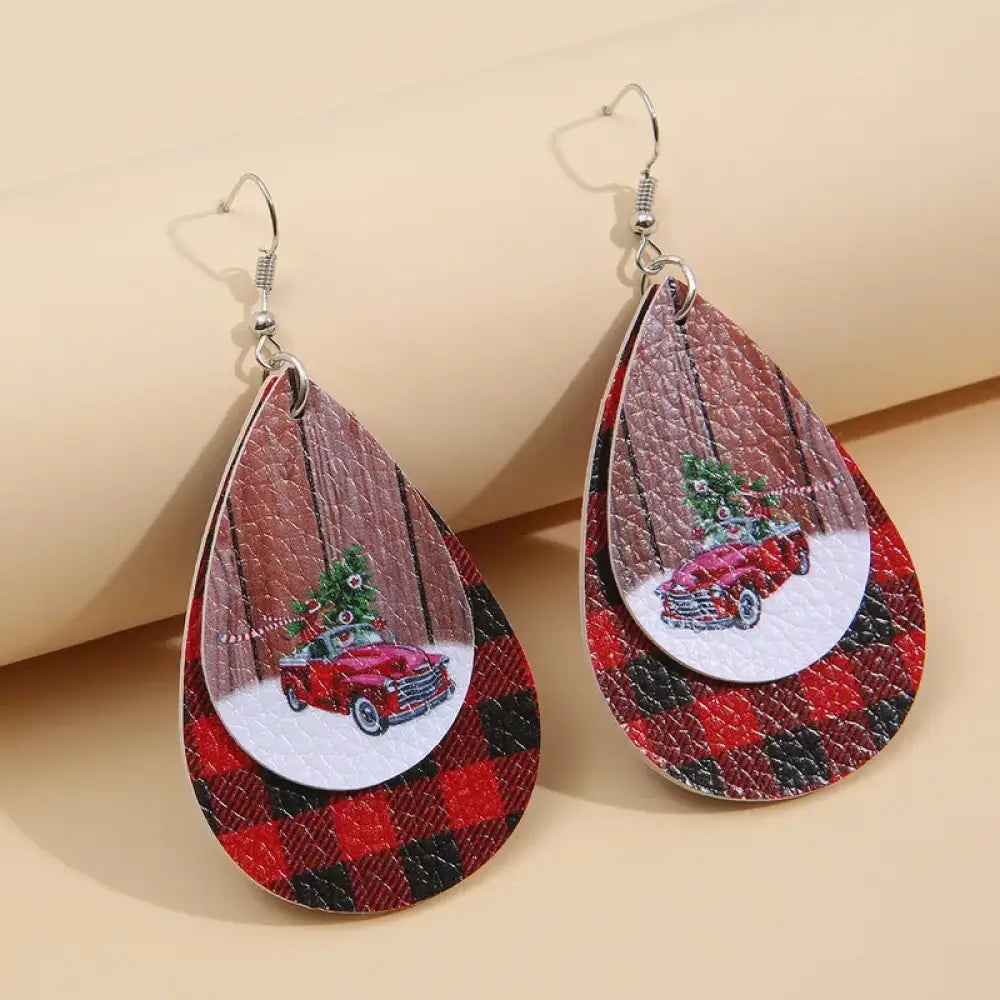 On The Farm For Christmas – Red Earrings