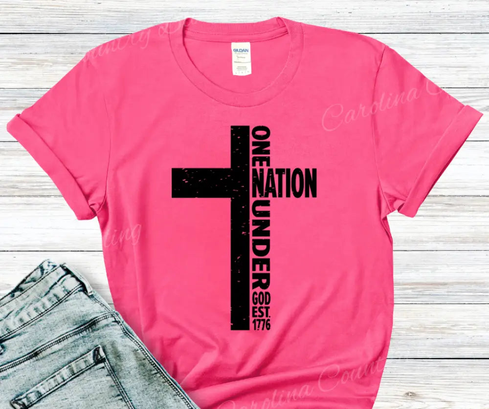 One Nation - Multi Small / Short / Pink Shirt