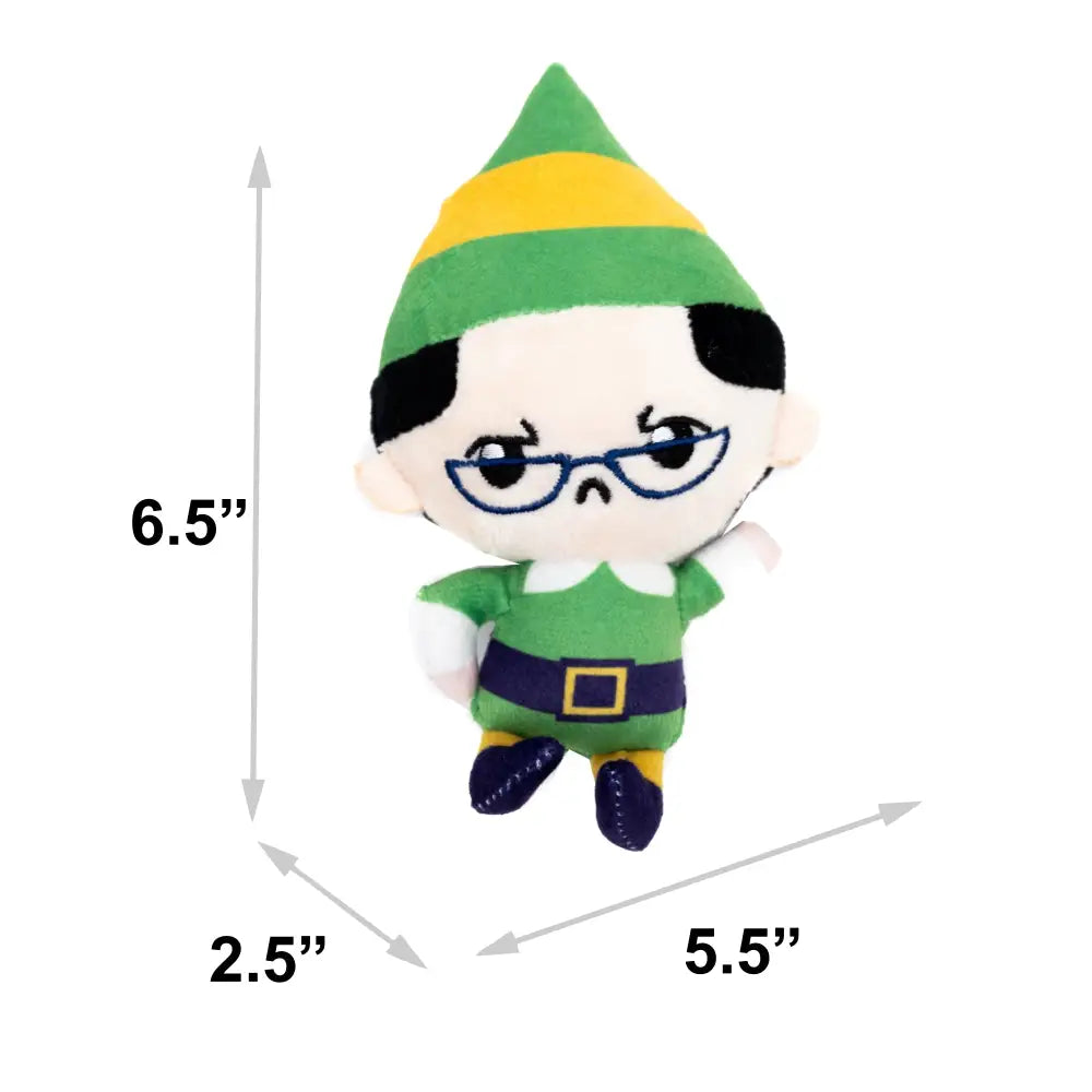 Dog Toy Squeaker Plush - Elf Chibi Papa Elf Full Body Pose Dog Toy Squeaky Plush