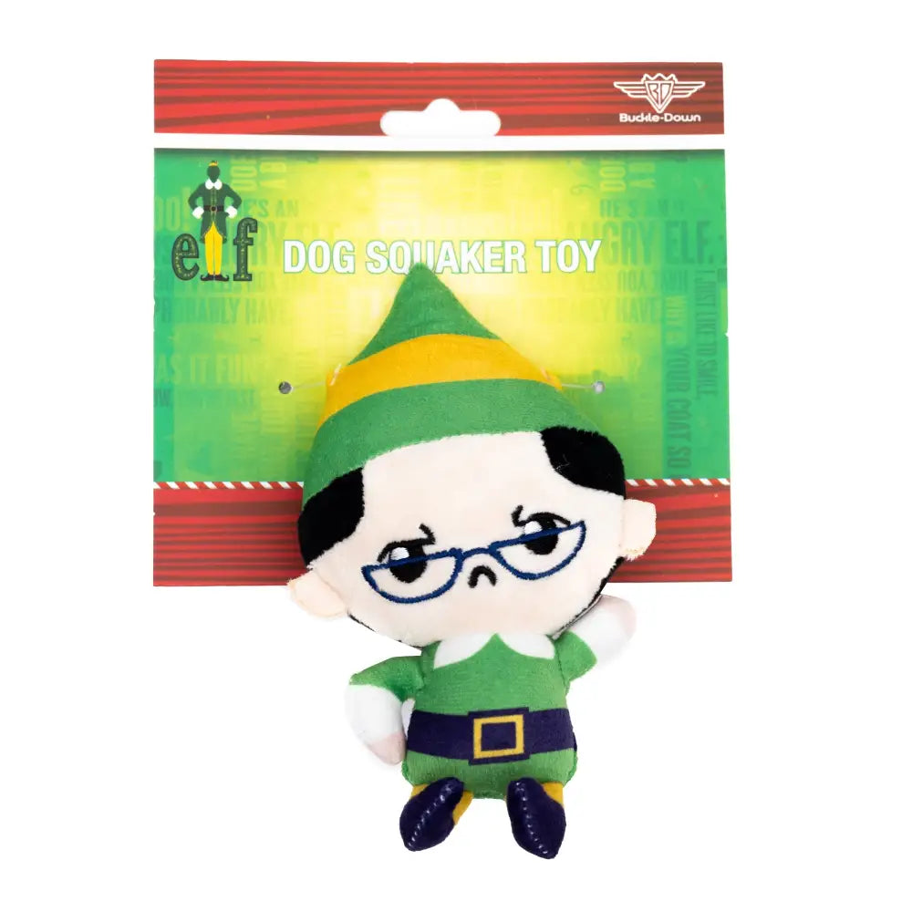 Dog Toy Squeaker Plush - Elf Chibi Papa Elf Full Body Pose Dog Toy Squeaky Plush