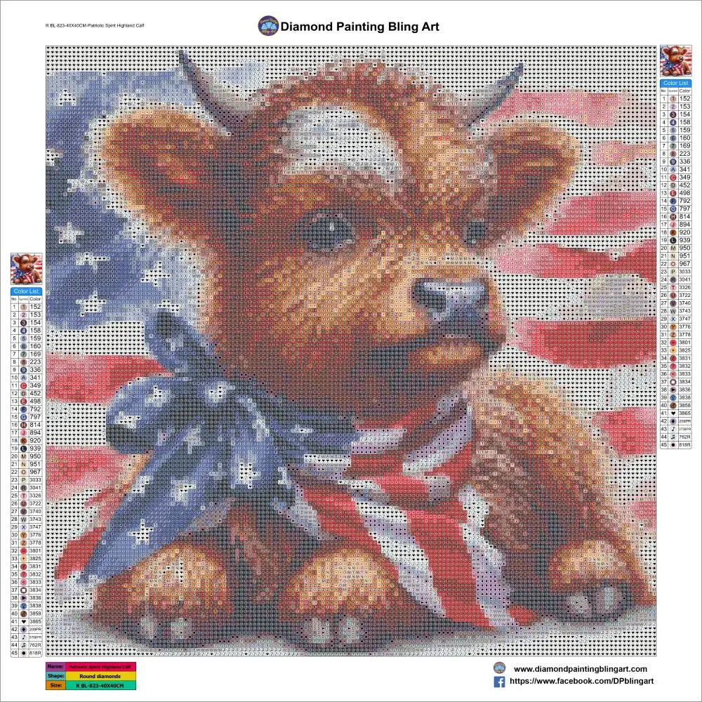 Patriotic Spirit Highland Calf - Art & Craft Kits