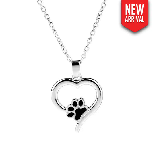 Paws On My Heart – Black Necklace