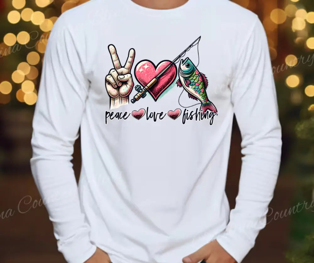 Peace Love Fishing – Multi Shirt