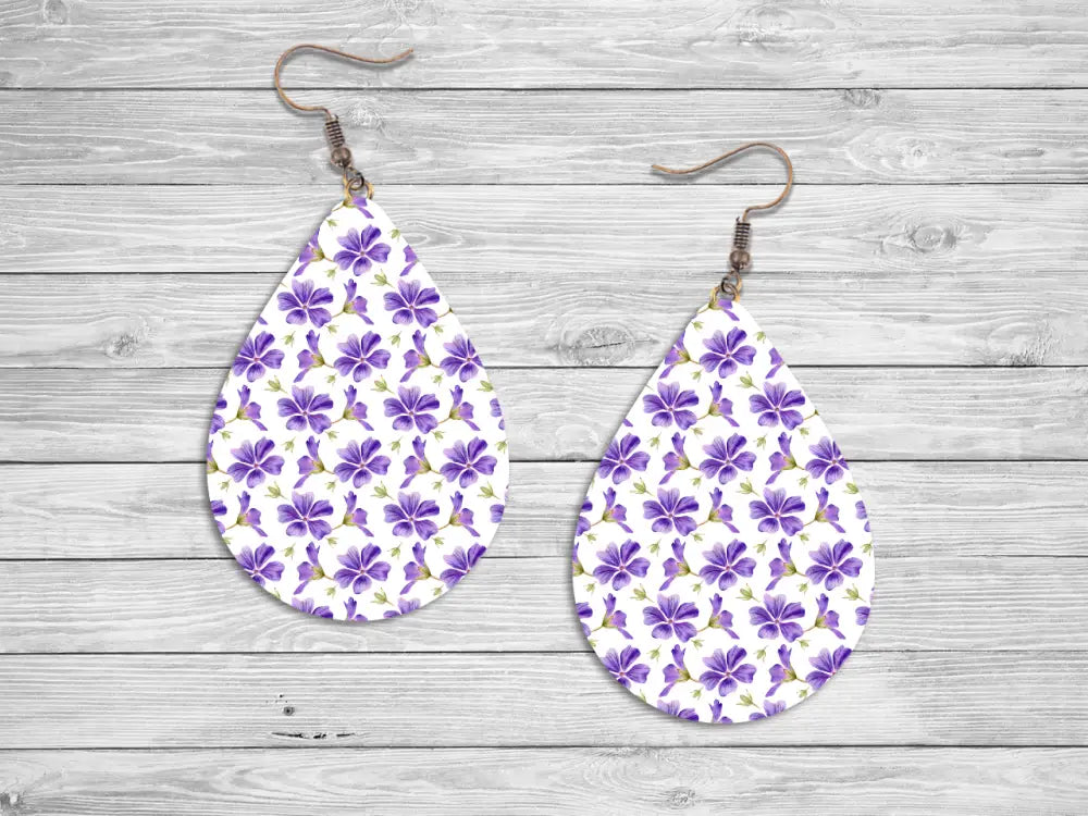 Picking Flowers – Purple Earrings