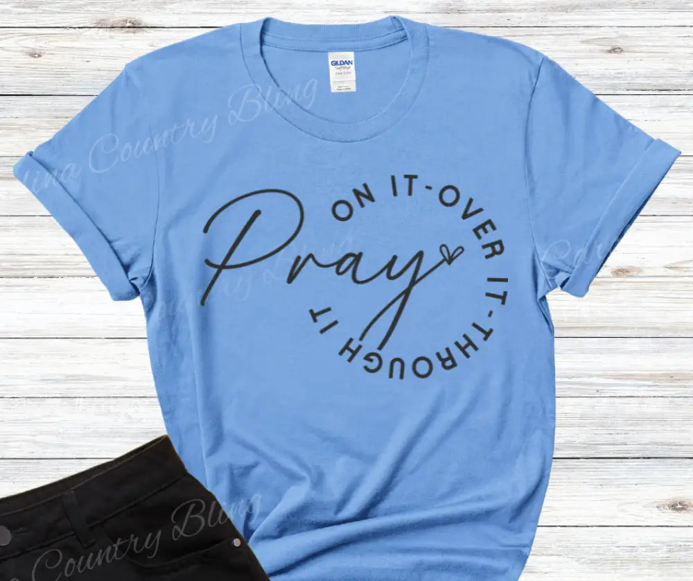 Pray On It – Multi Small / Blue Shirt