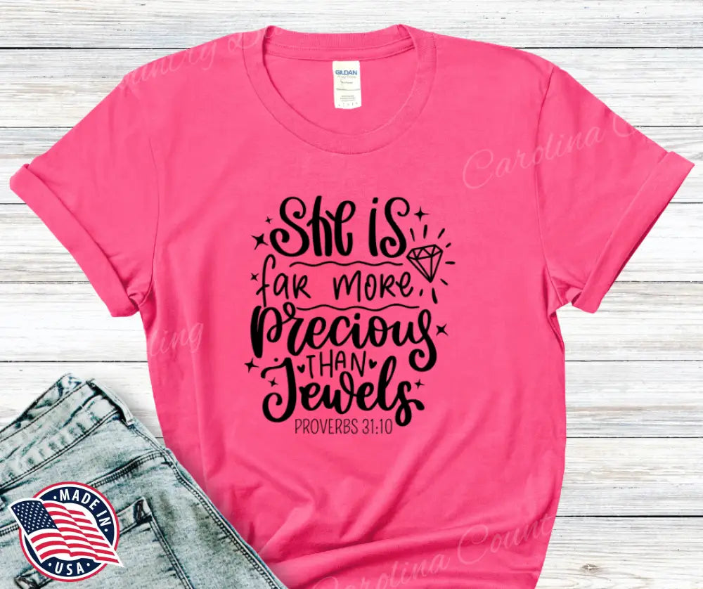 Precious Than Jewels – Multi Small / Pink Shirt