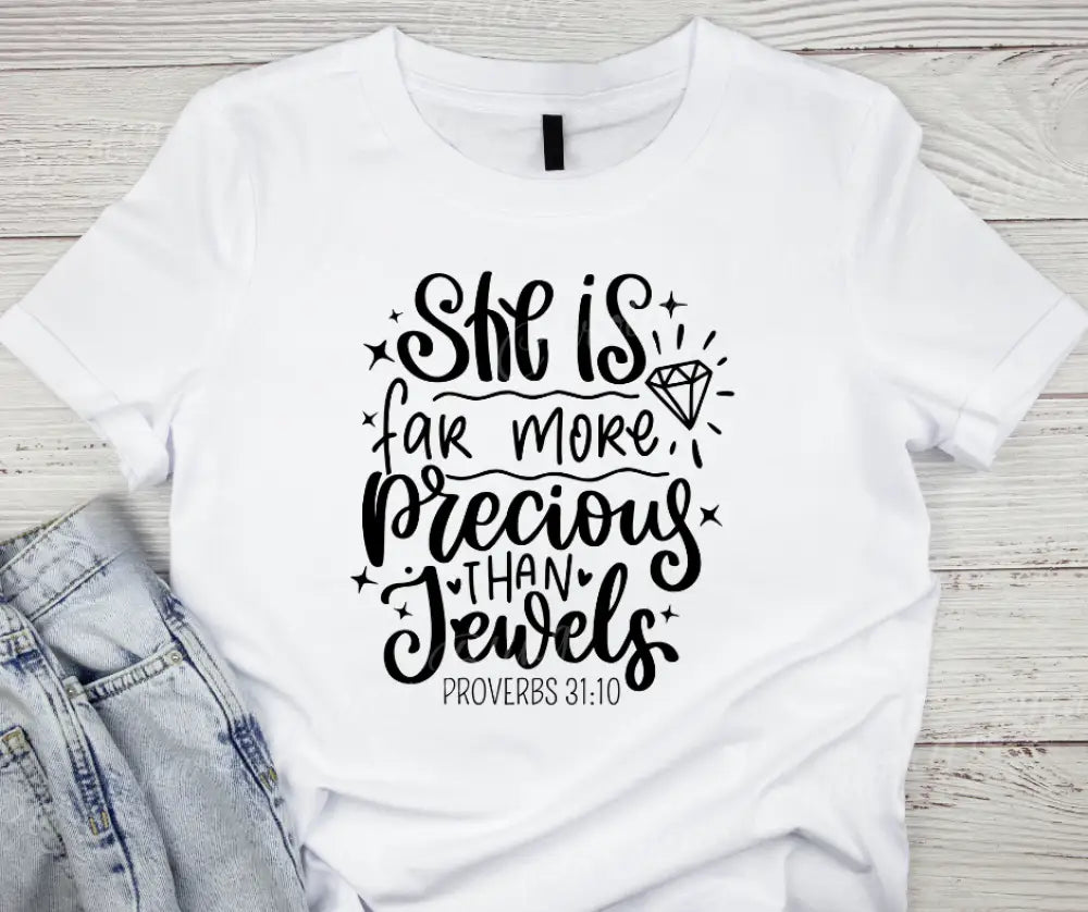 Precious Than Jewels – Multi Small / White Short Sleeve Shirt