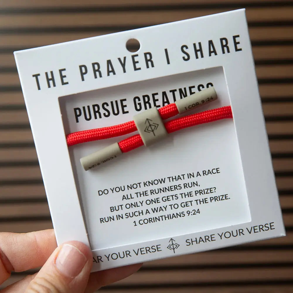 Pursue Greatness 1 Corinthians 9:24 bracelet