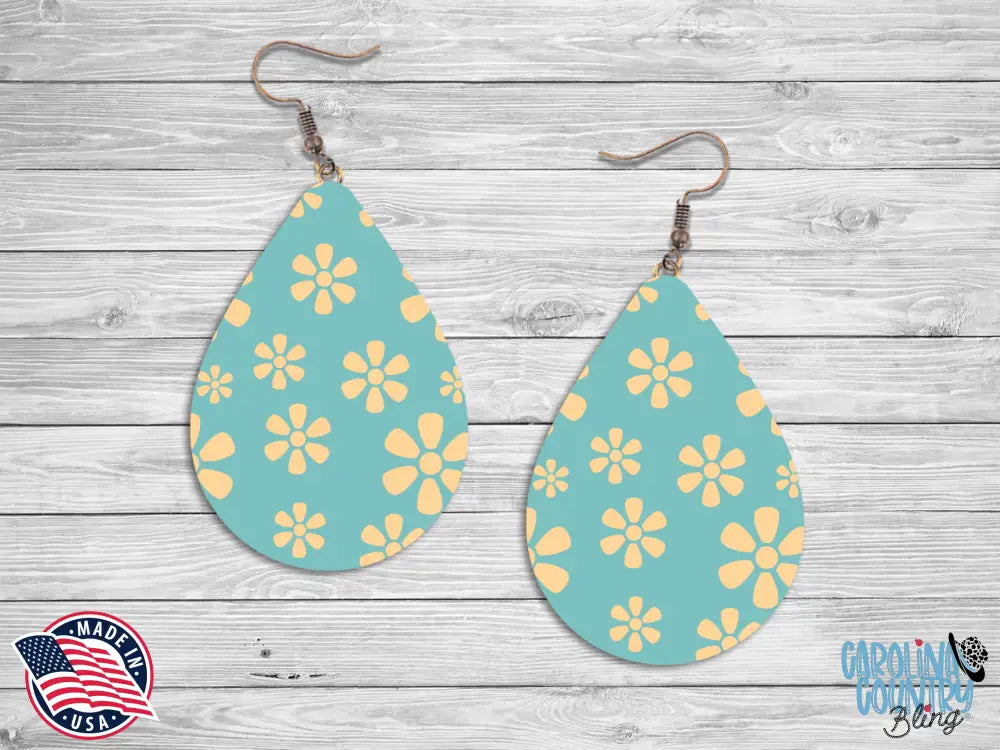Raining Flowers – Green Earrings