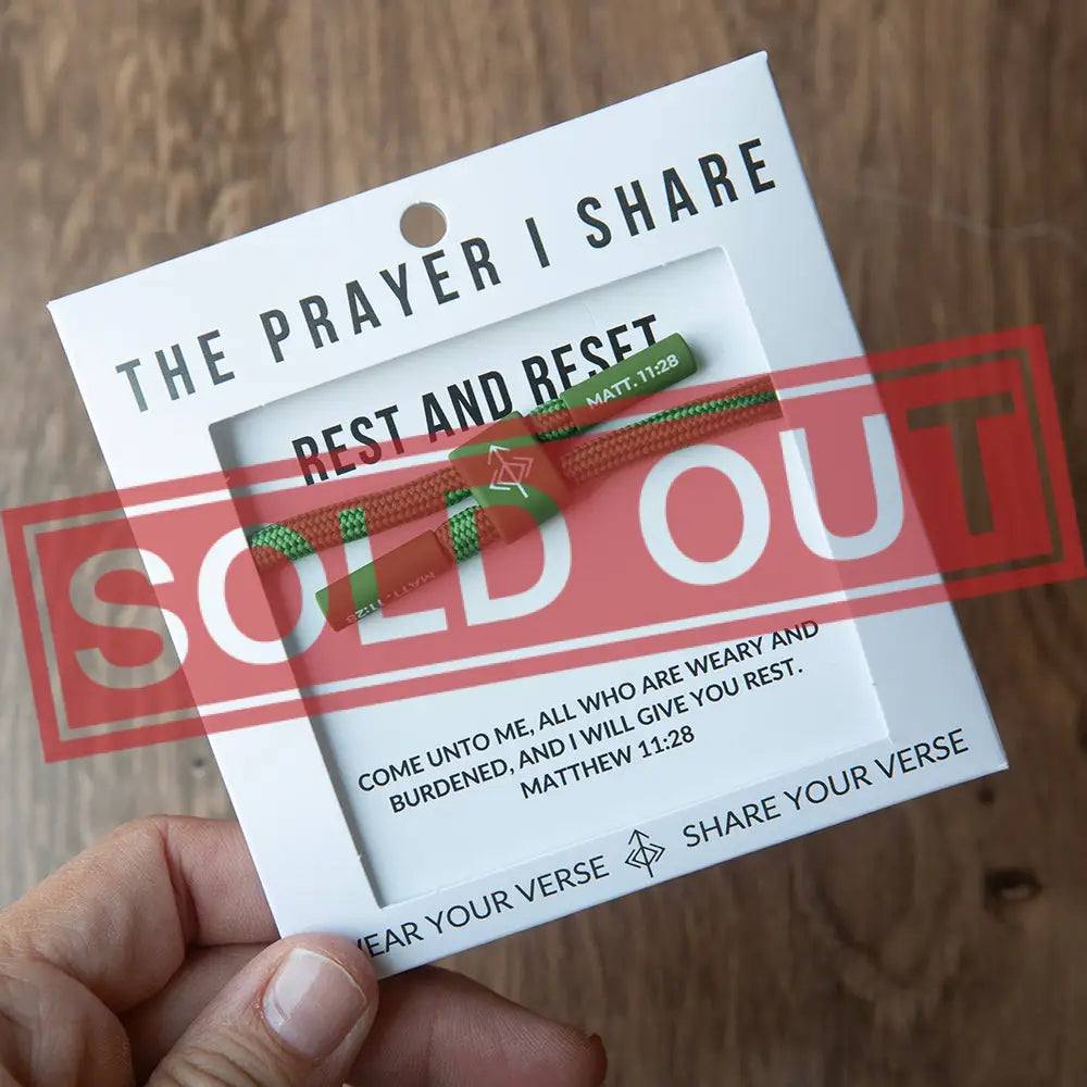 Rest and Reset Matthew 11:28 bracelet