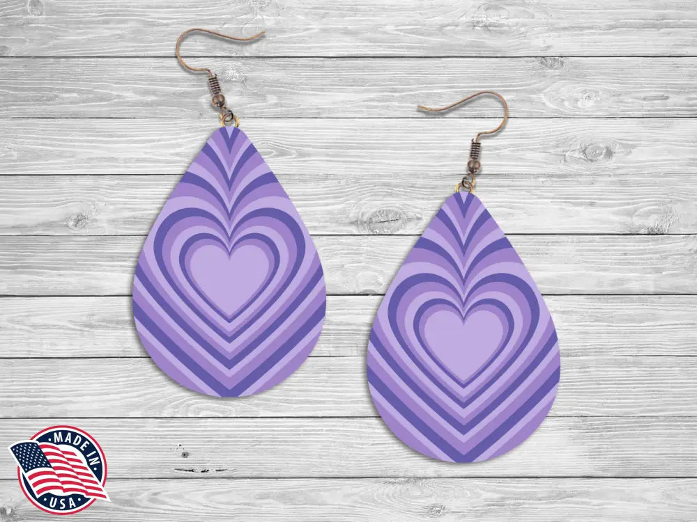 Retro Love – Purple Earrings