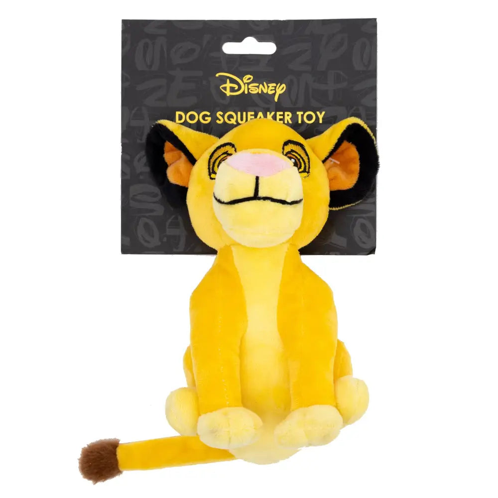 Dog Toy Squeaker Plush - Disney The Lion King Young Simba Full Body Pose Dog Toy Squeaky Plush