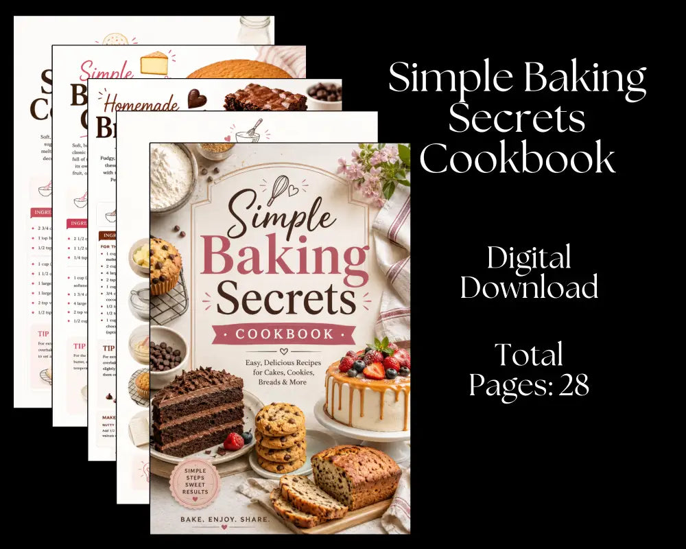Simple Baking Secrets Cookbook - Digital Download