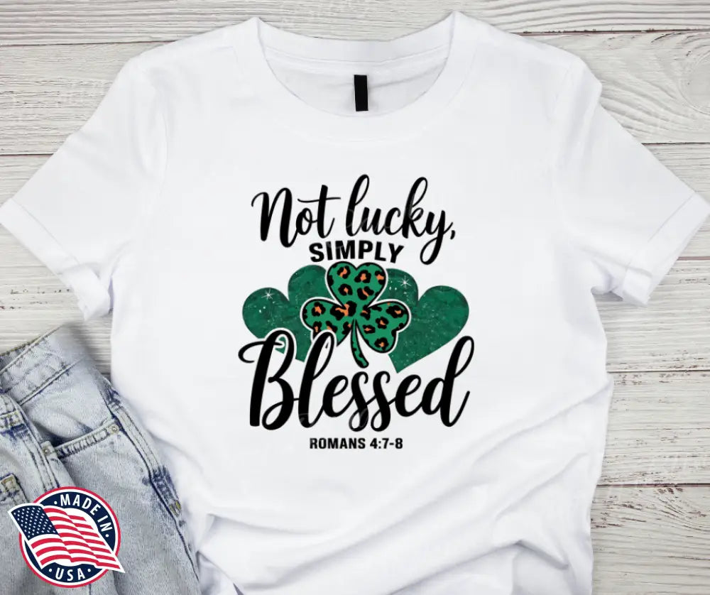 Simply Blessed – White Small / Short Shirt