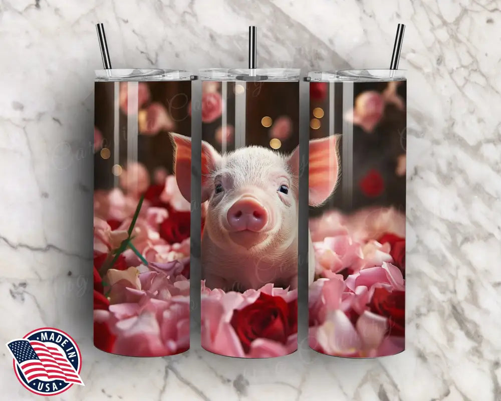 Sloppy Kisses Pink Tumbler